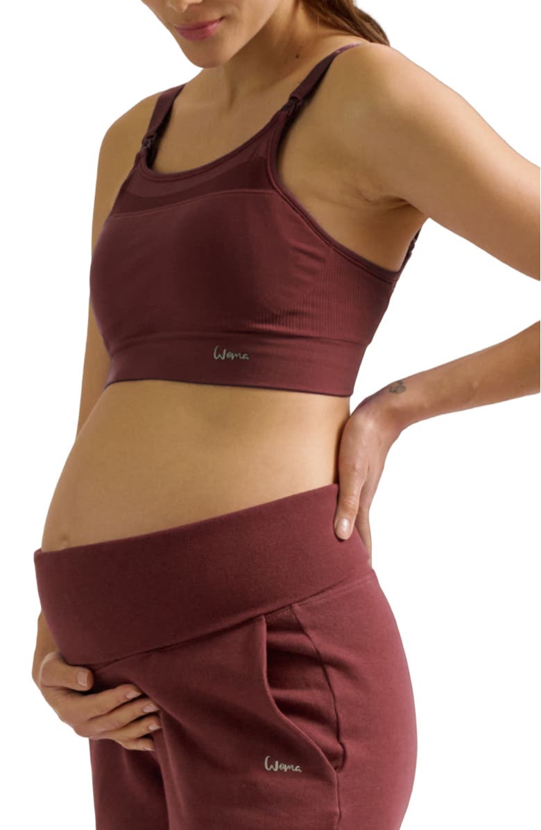 Cache Coeur Woma maternity and nursing sports bra, Alternate, color, Plum
