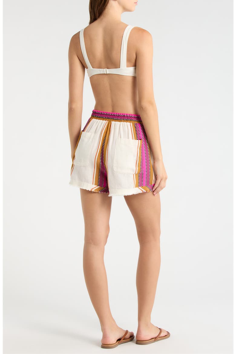 Cotton Blend Cover-Up Drawstring Shorts, Alternate, color, NATURAL PINK