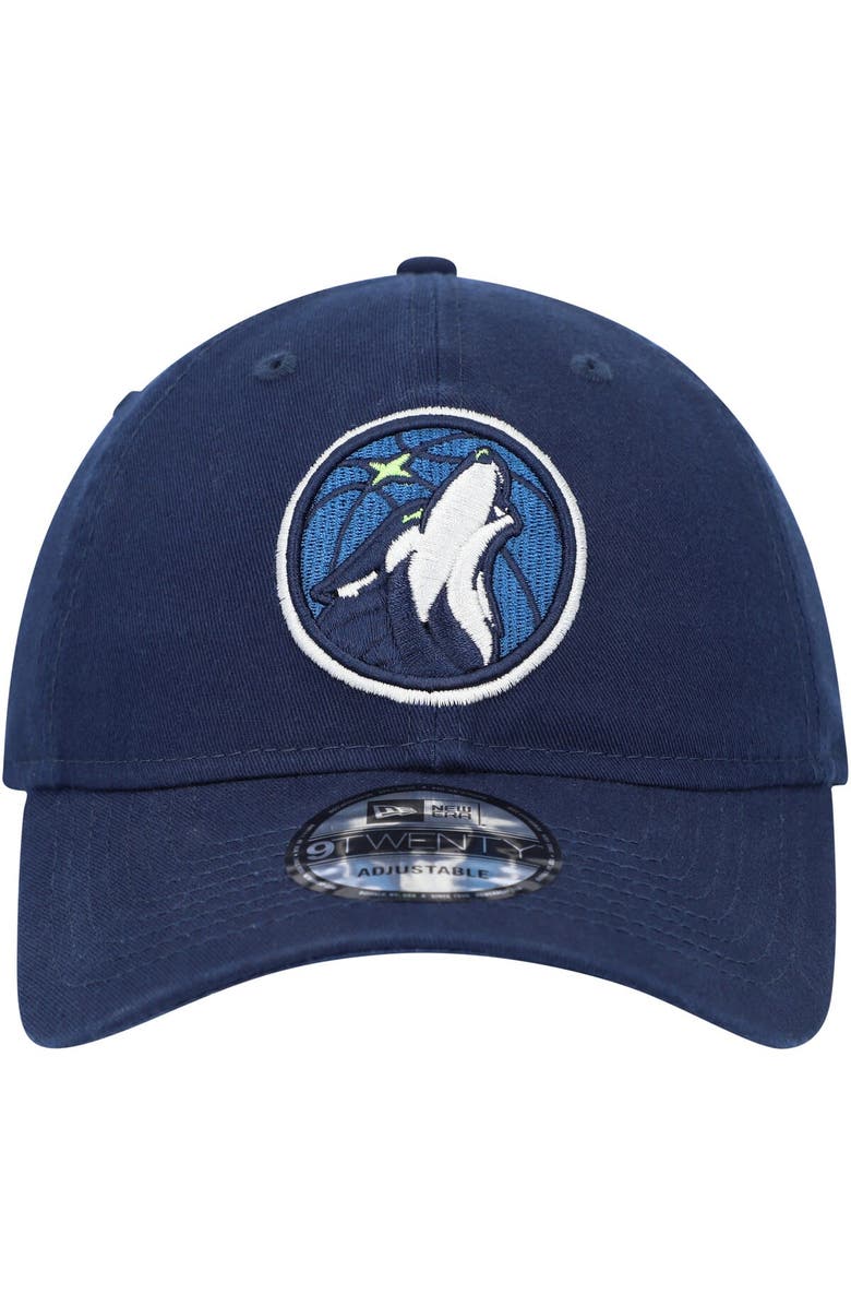 New Era Men's New Era Navy Minnesota Timberwolves Team 2.0 9TWENTY Adjustable Hat, Alternate, color, Navy