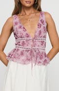 Princess Polly Nikolise Paisley Print Sleeveless Drawstring Top
