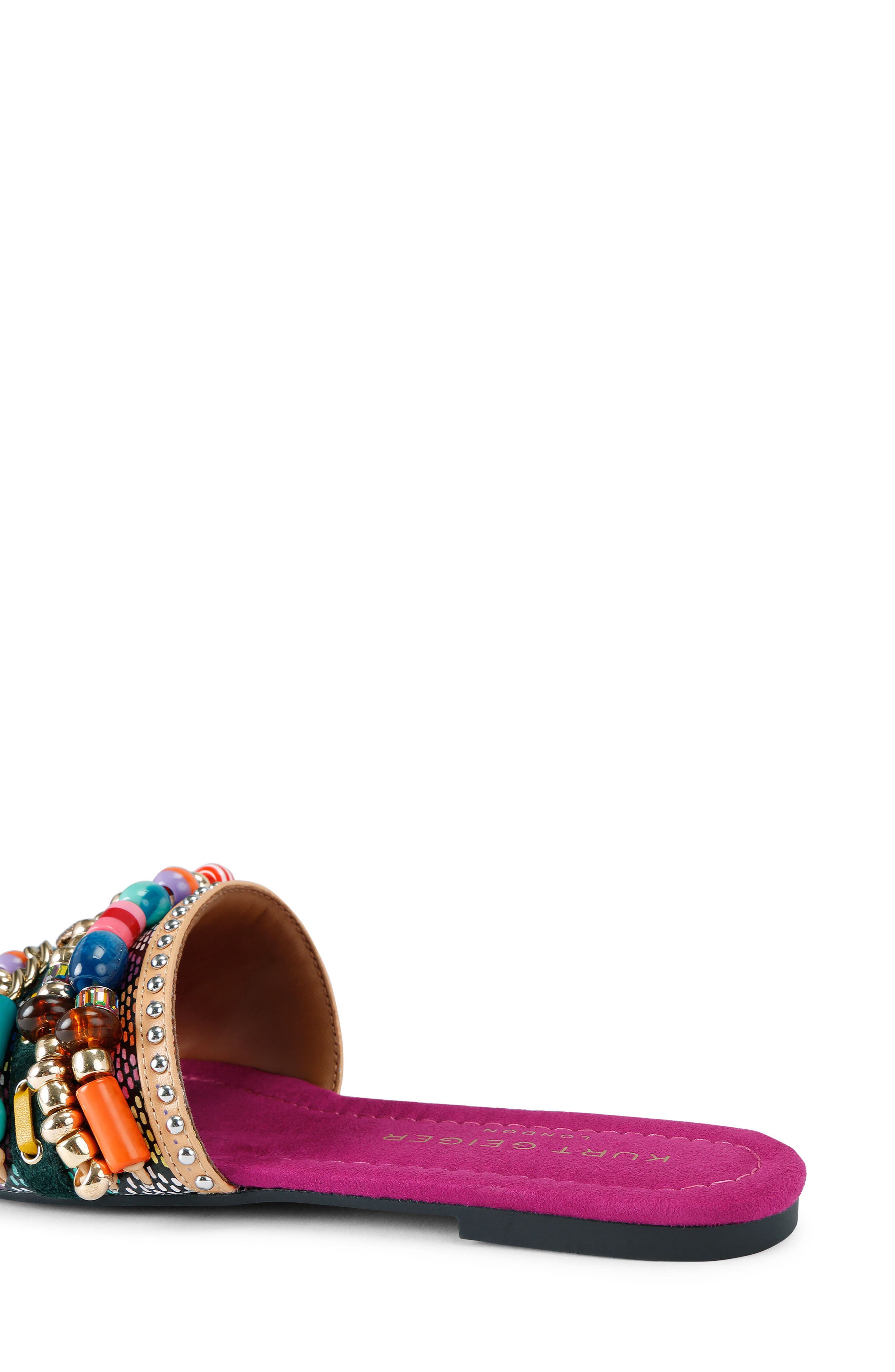 Kurt Geiger London Southbank Beaded Slide Sandal, Alternate, color, Open Pink