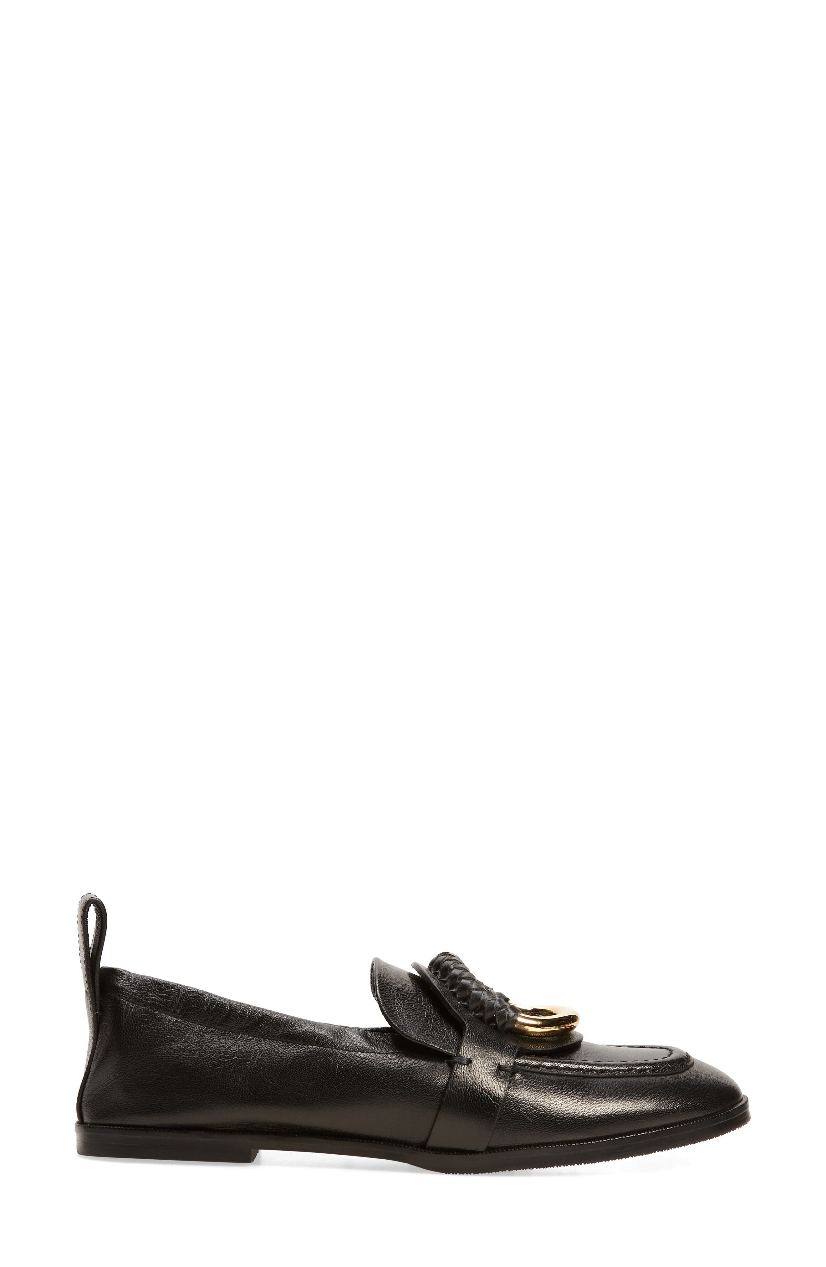 See by Chloé Hana Ring Embellished Loafer, Alternate, color, 