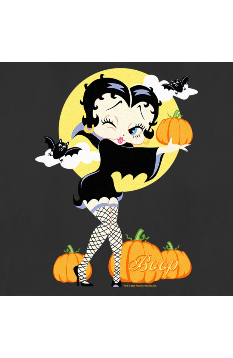 Betty Boop Women's Betty Boop Halloween Pumpkins  Graphic T-Shirt, Alternate, color, Black