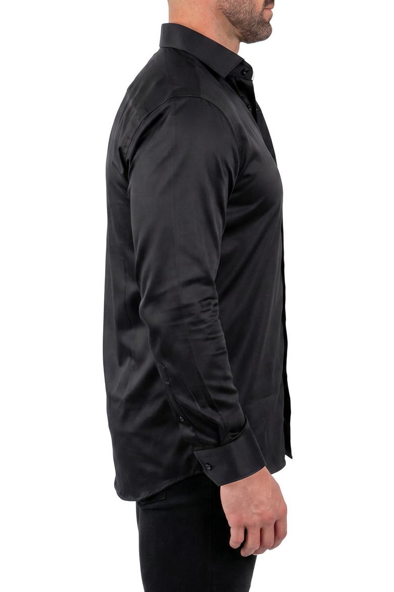Stone Dollar Button-Up Shirt, Alternate, color, BLACK