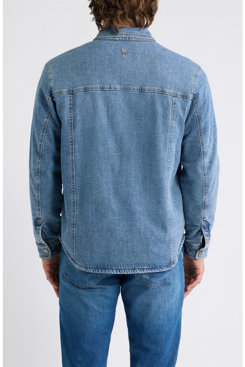 Santa Ynez Fleece Lined Denim Shirt Jacket, Alternate, color, LT INDIGO WASH
