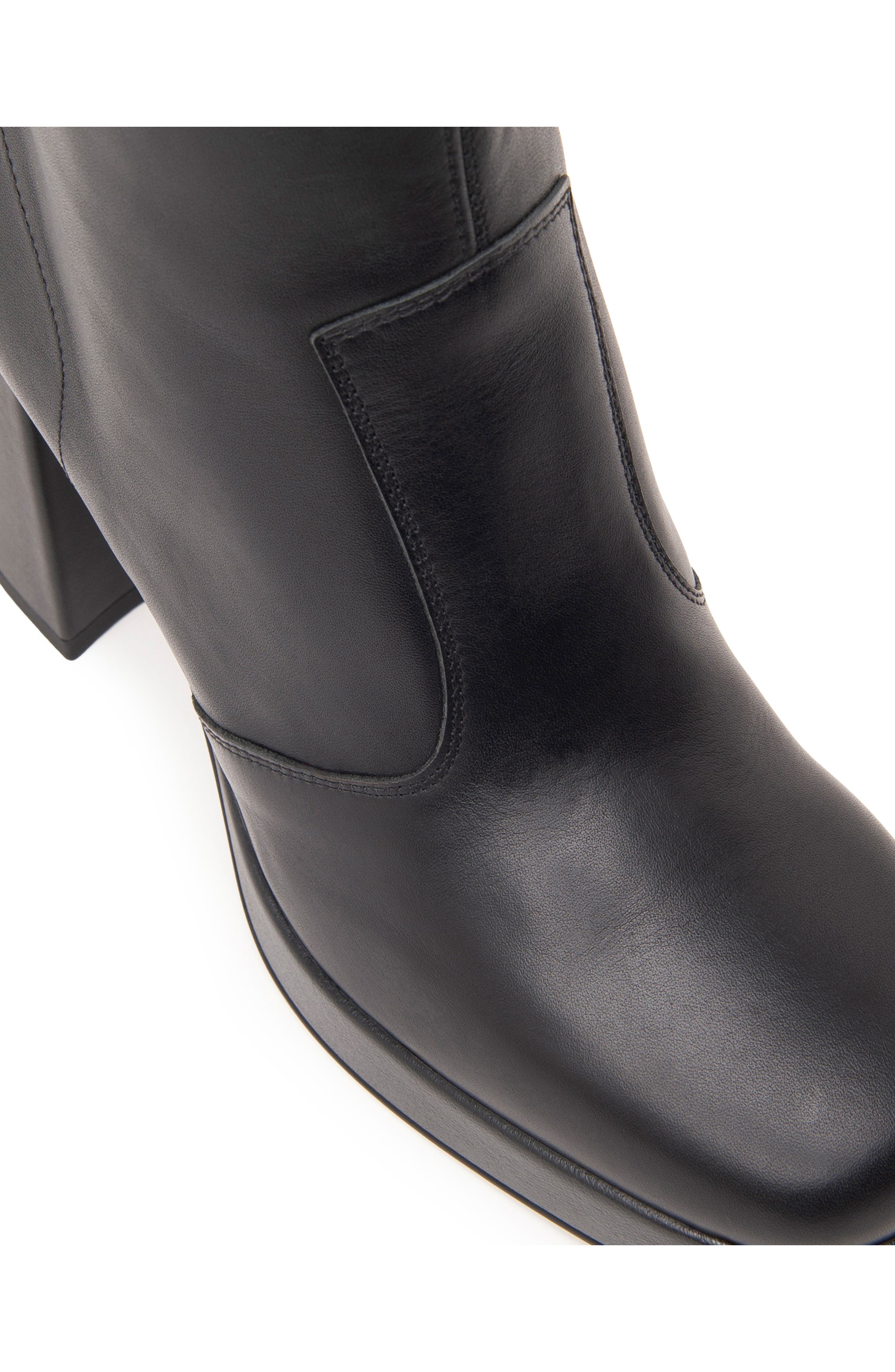 NeroGiardini Chain Platform Bootie, Alternate, color, Black