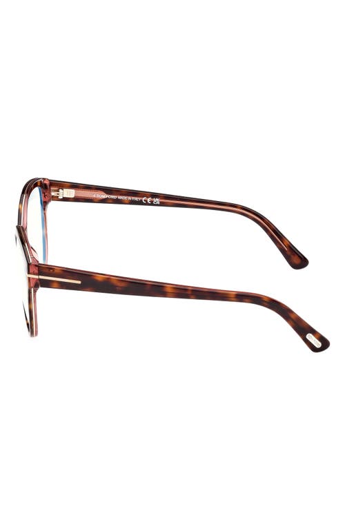 Tom Ford 54mm Cat Eye Blue Light Blocking Optical Glasses In Multi