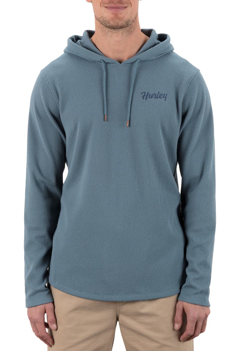 Fairfax Thermal Hoodie, Main, color, GREY TEAL