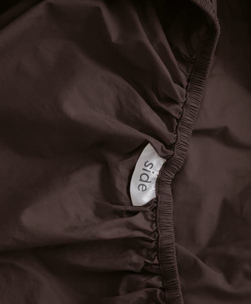 Pact Organic Cool-air Percale Fitted Sheet In Brown