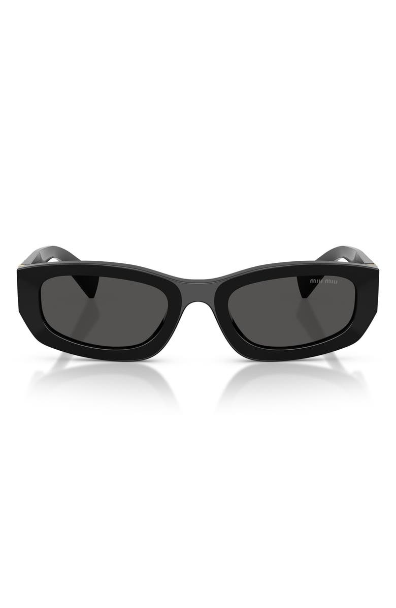 Miu Miu 53mm Irregular Sunglasses, Main, color, 