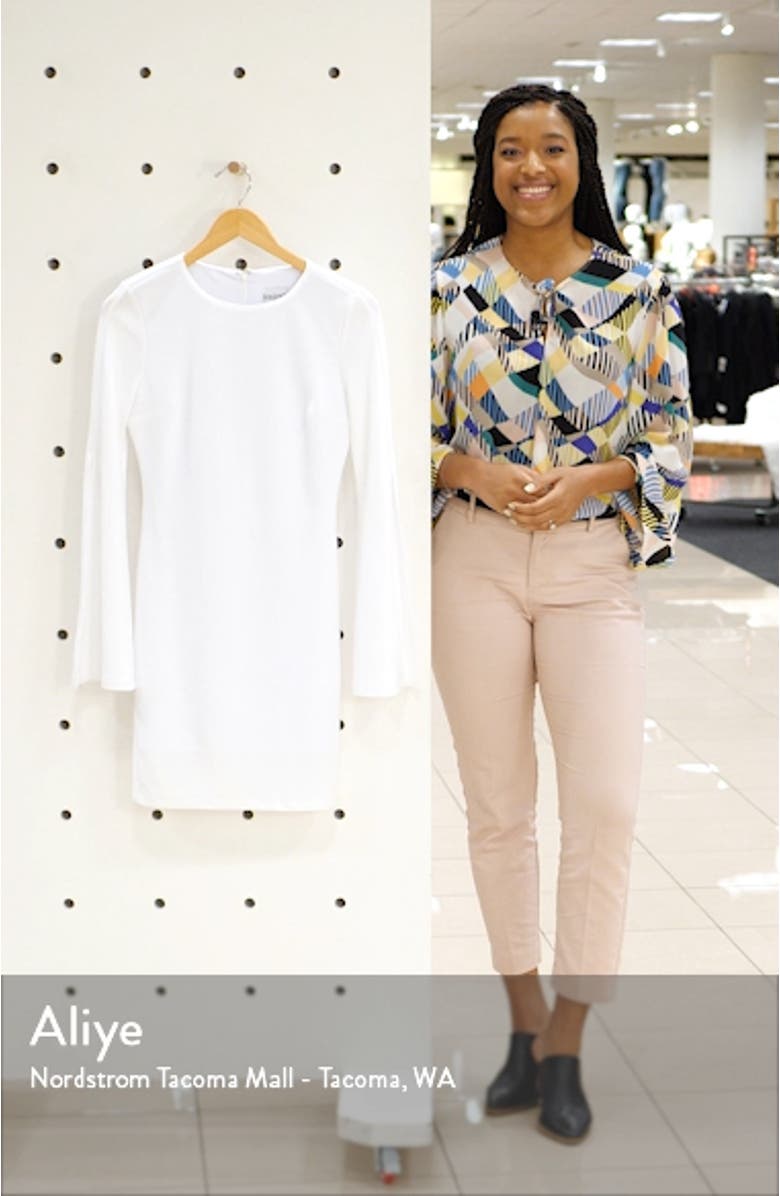 Pascal Slit Long Sleeve Cocktail Sheath Dress, sales video thumbnail