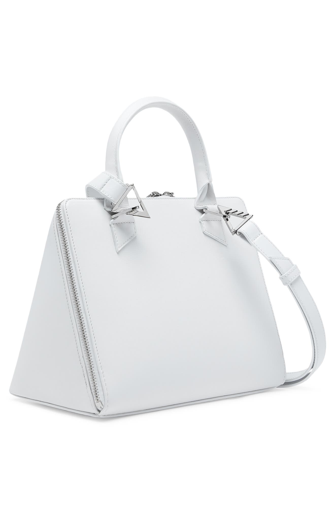 The Attico Monday Leather Top Handle Bag, Alternate, color, 