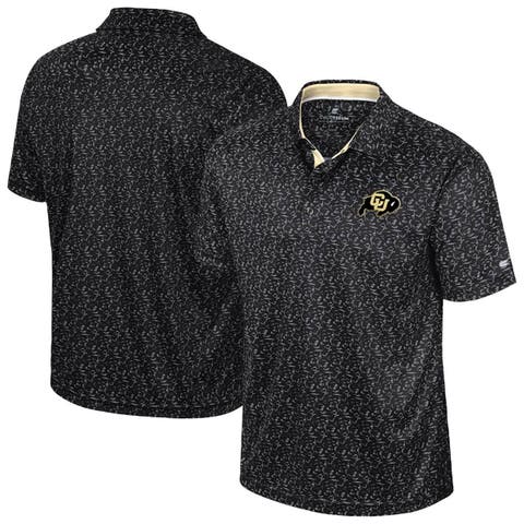 Men's Colosseum Black Colorado Buffaloes Sublimated Golf Polo