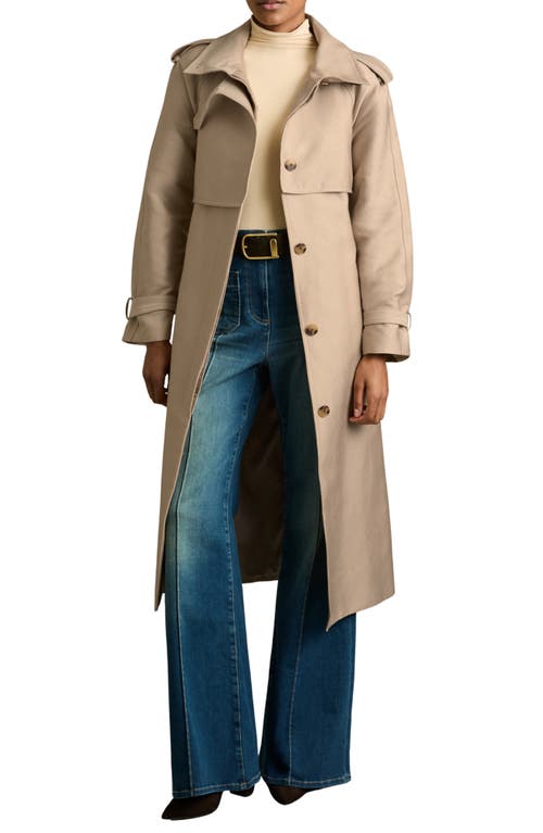 Shop Reiss August Trench Coat In Neutral