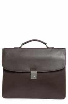 Longchamp Leather Flap Briefcase