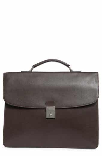 Longchamp Leather Flap Briefcase