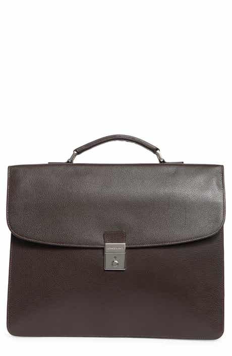 Longchamp Leather Flap Briefcase