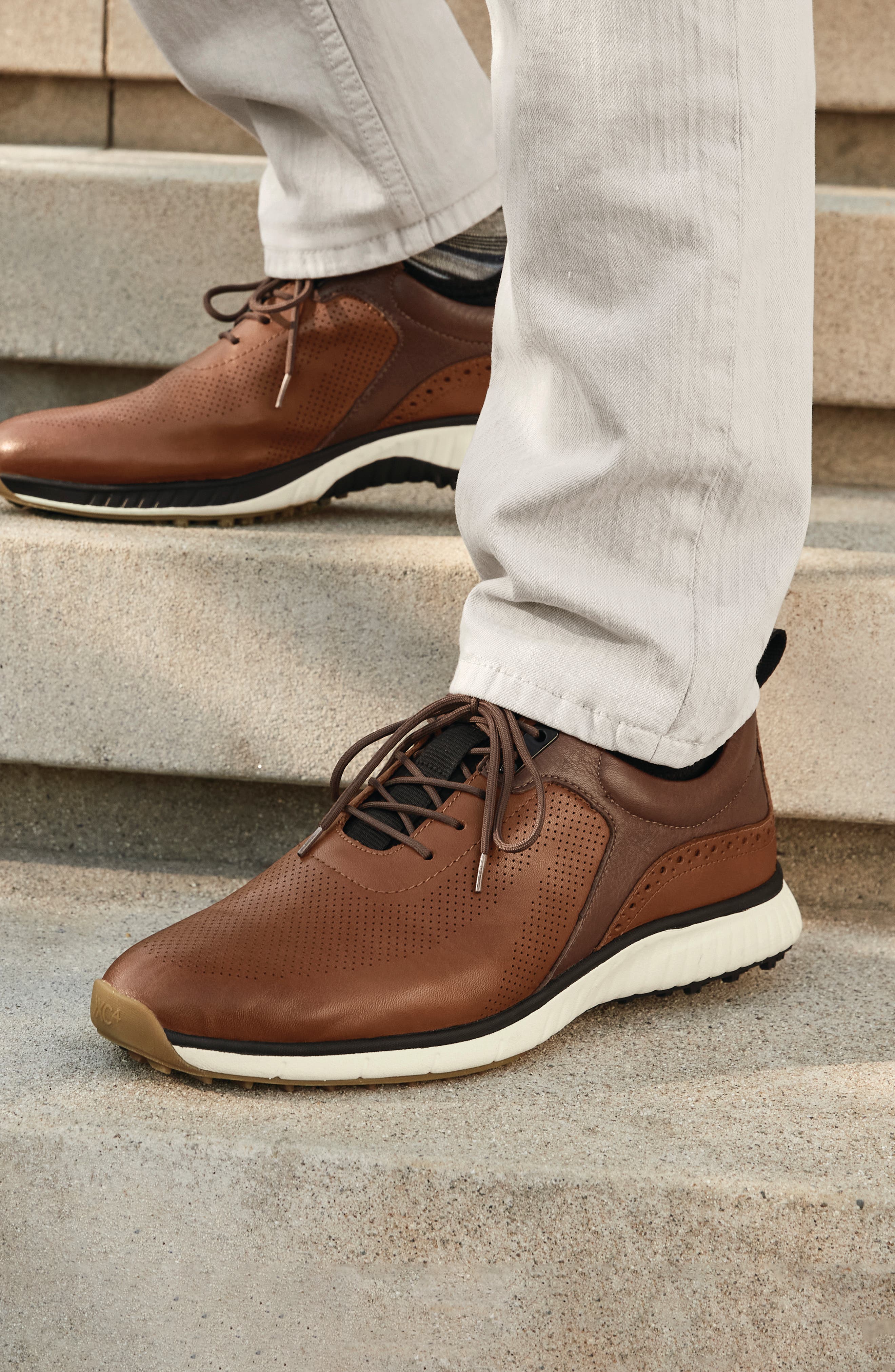 H-1 Luxe Waterproof Golf Shoe, Alternate, color, TAN WATERPROOF