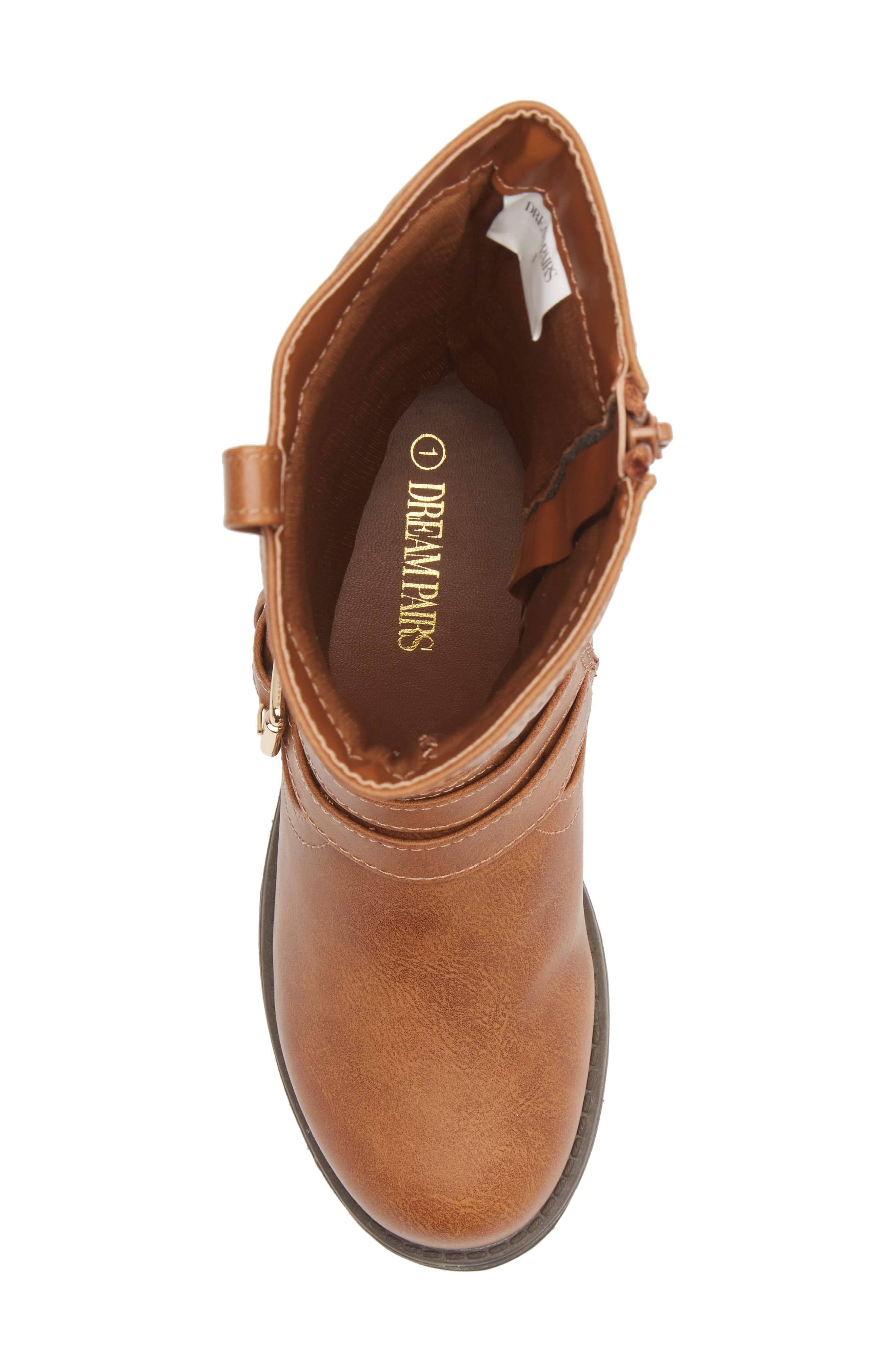 DREAM PAIRS Moto Knee High Boot, Alternate, color, Tan