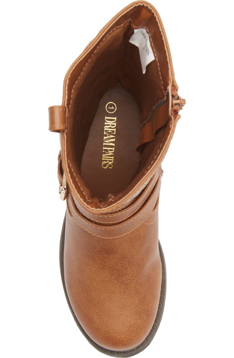 DREAM PAIRS Moto Knee High Boot, Alternate, color, Tan