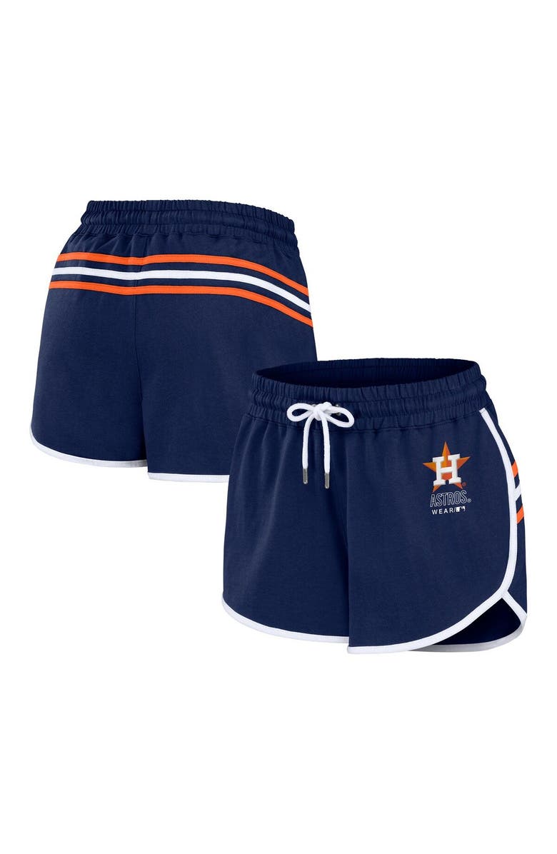 WEAR by Erin Andrews Women's WEAR by Erin Andrews Navy Houston Astros Logo Shorts, Alternate, color, 