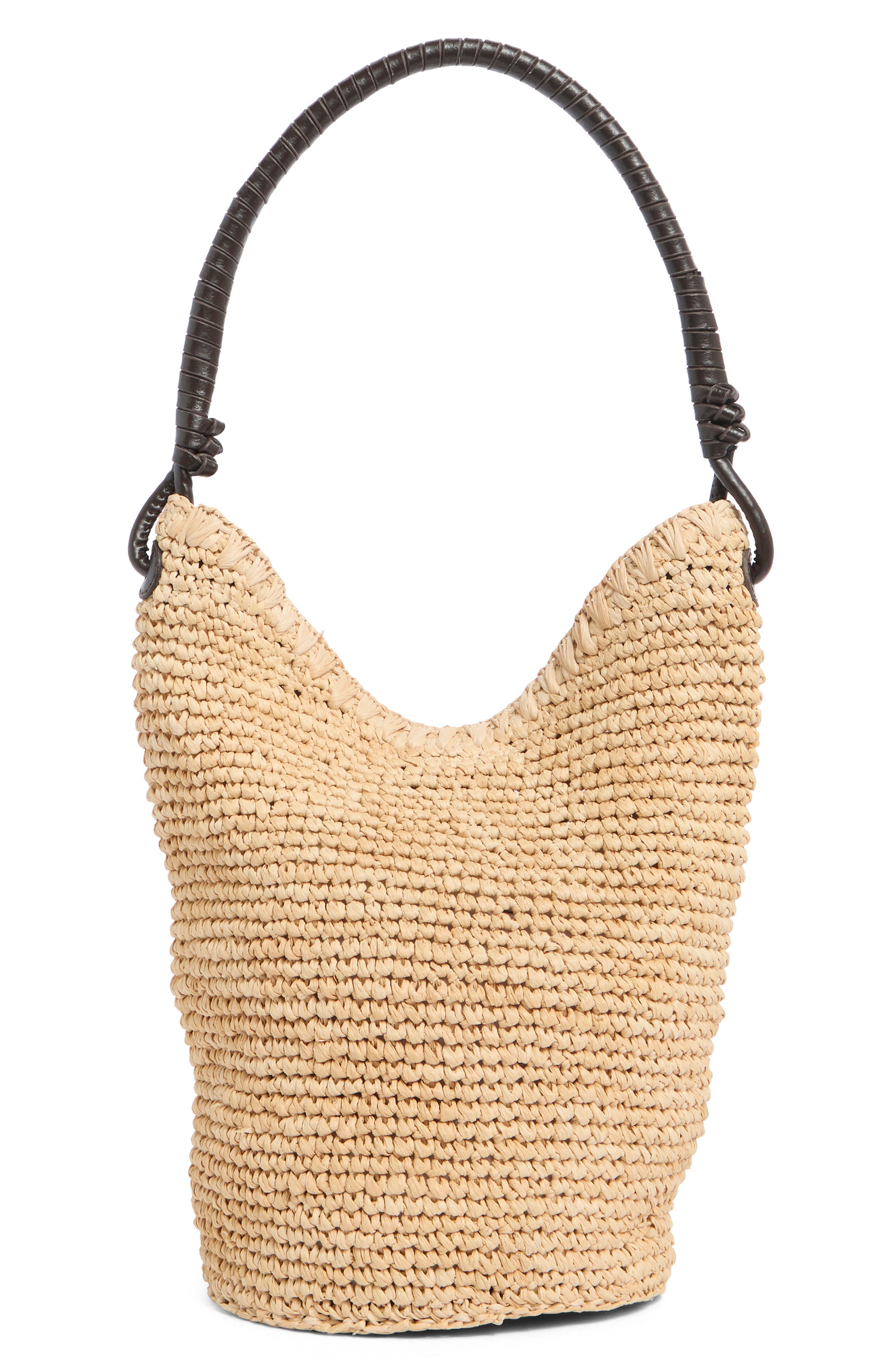 Lani Raffia Bucket Bag, Alternate, color, NATURAL