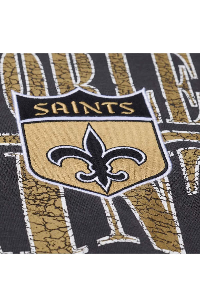 Mitchell & Ness Men's Mitchell & Ness  Black New Orleans Saints Downtown Crew Vintage Logo Sweatshirt, Alternate, color, Black
