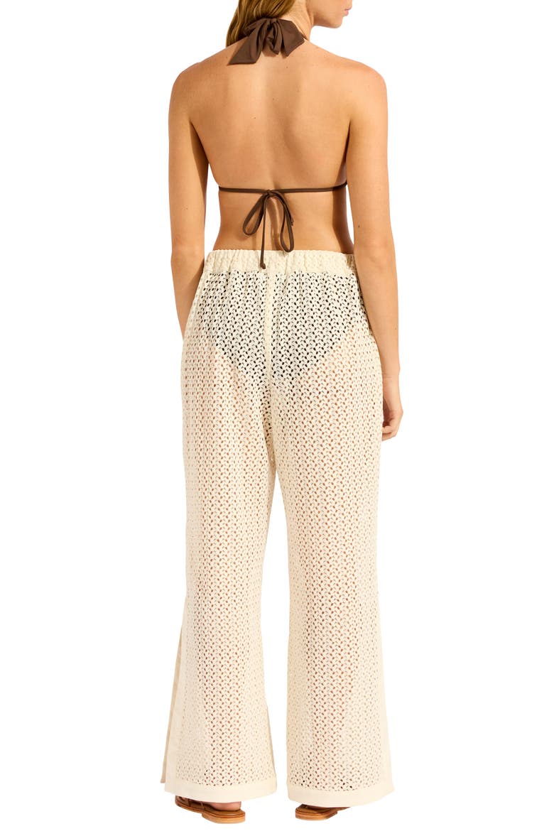 Side Split Cover-Up Pants, Alternate, color, ECRU