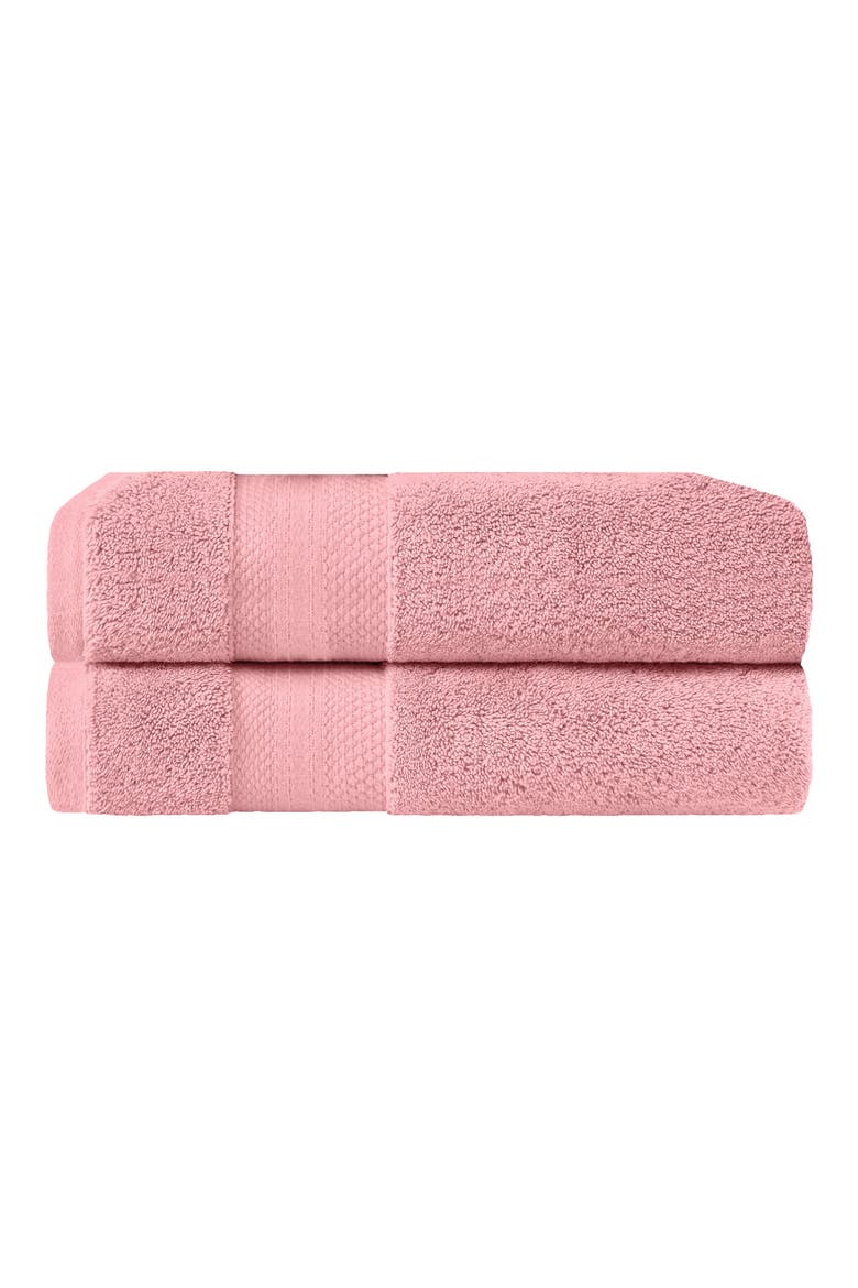Aria 2-Piece Turkish Cotton Bath Towels, Main, color, PINK