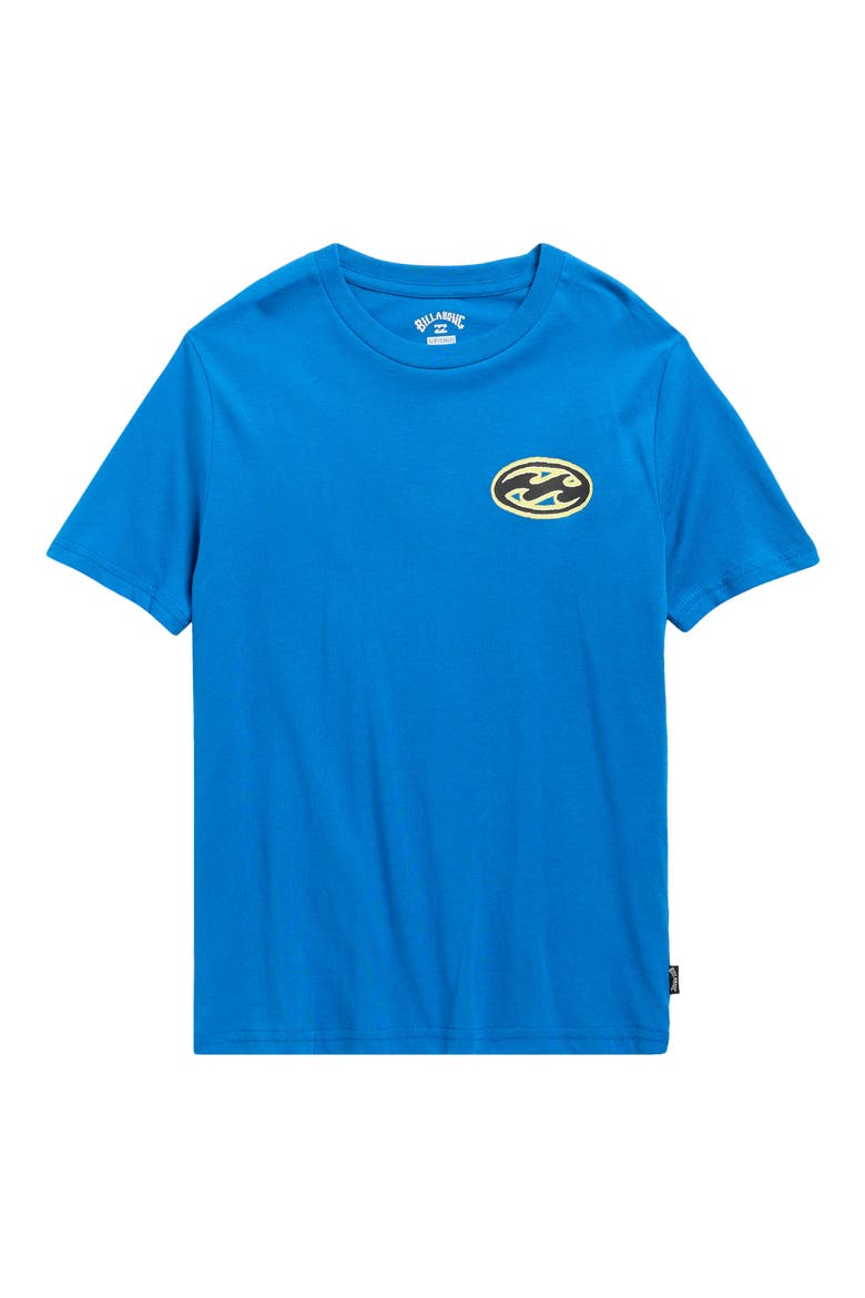 Kids' Bad Dog Pill Wave Logo Graphic T-Shirt, Main, color, OCEAN BLUE