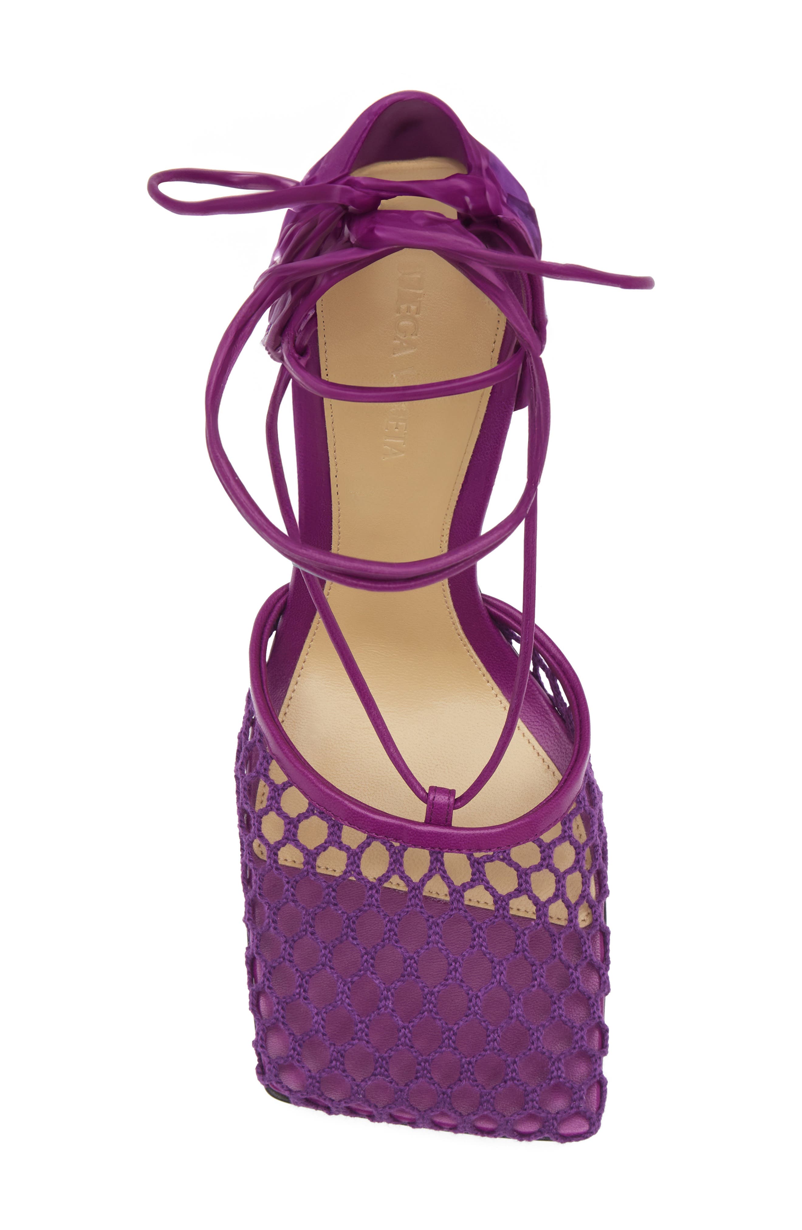 Bottega Veneta Stretch Lace-Up Sandal, Alternate, color, Venom