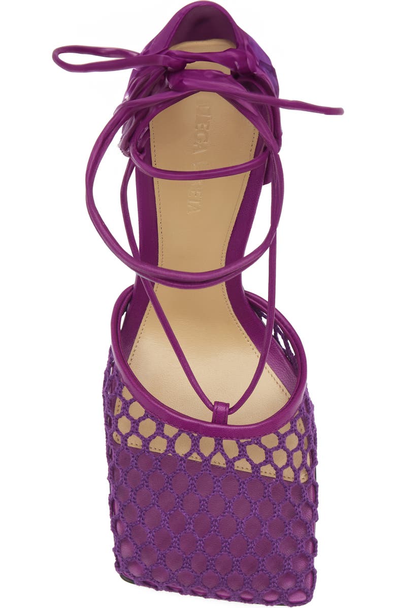 Bottega Veneta Stretch Lace-Up Sandal, Alternate, color, Venom