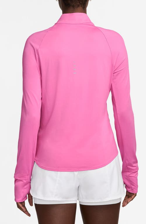 Nike Swift Dri-fit Uv Half Zip Running Top In Pink
