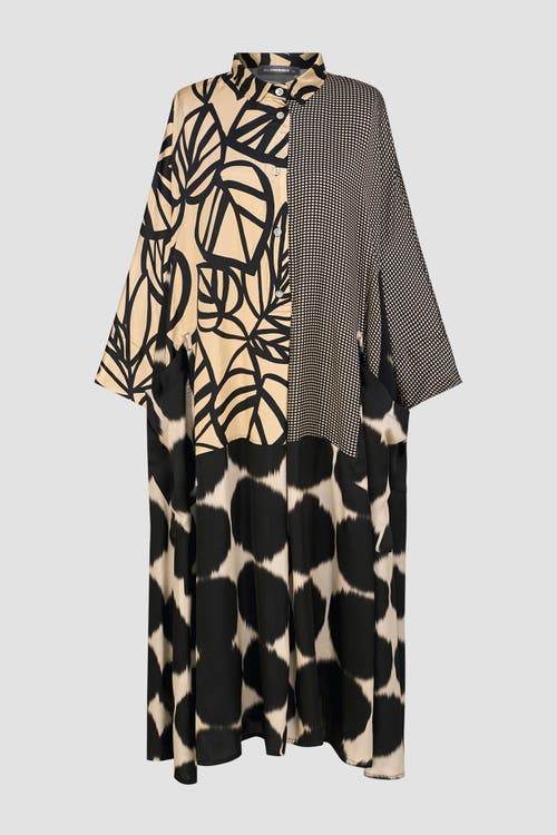 ALEMBIKA ALEMBIKA SERENE MIXED PRINT RELAXED MAXI SHIRT-DRESS