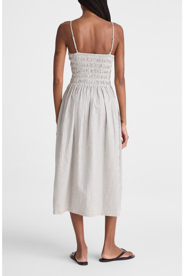 The Peyton Midi Dress, Alternate, color, BLACK VINTAGE IVORY YARNDYE