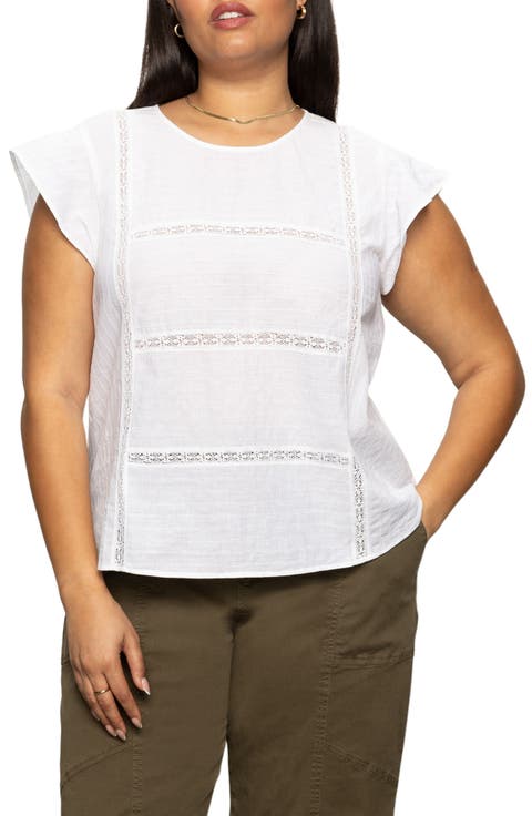 Ruffle Sleeve Top (Plus)