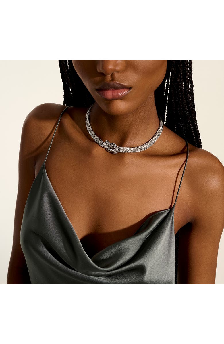 John Hardy Love Knot Necklace, 10mm, Alternate, color, Silver