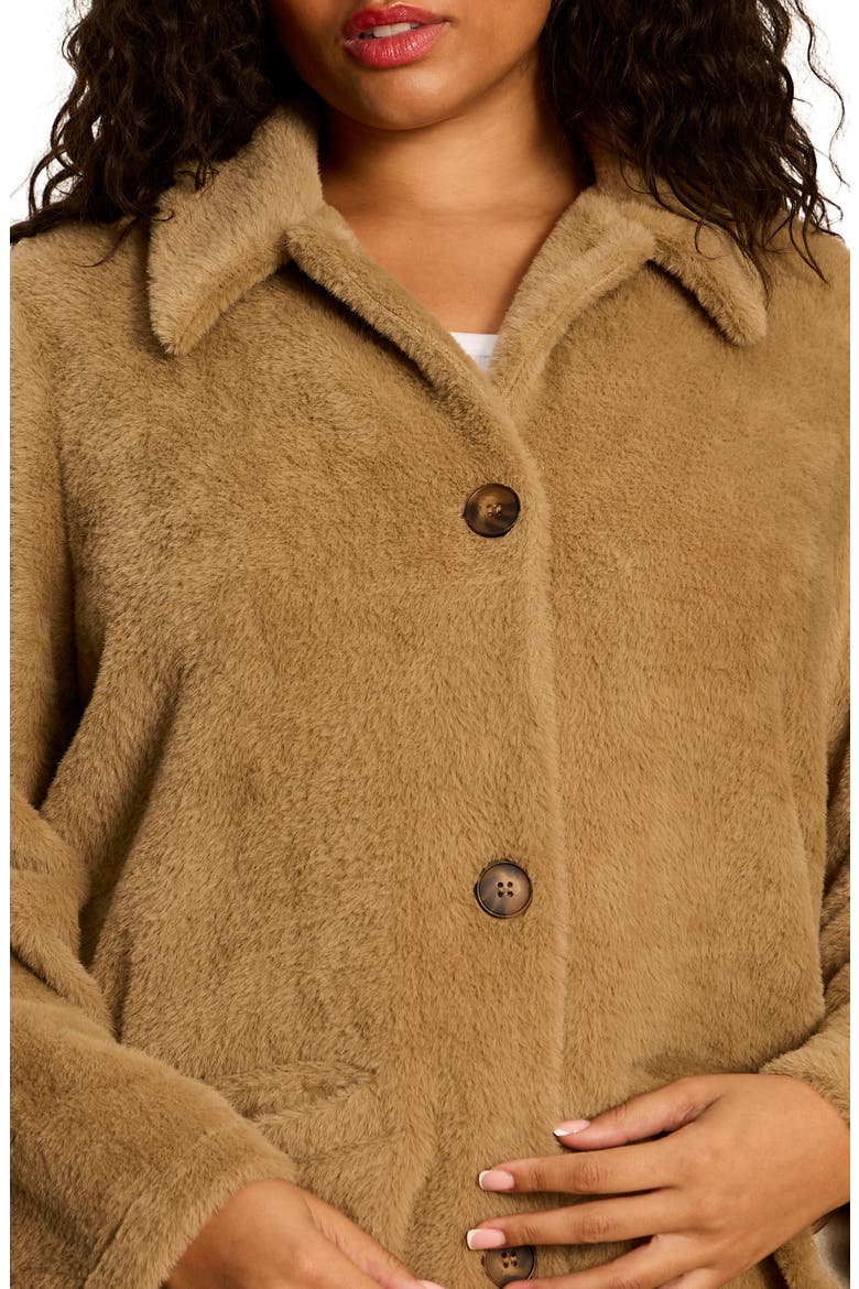 Upside Faux Fur Jacket, Alternate, color, HOT COCOA BROWN