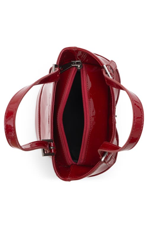 Jeffrey Campbell Bodice Leather Handbag In Cherry Red Patent