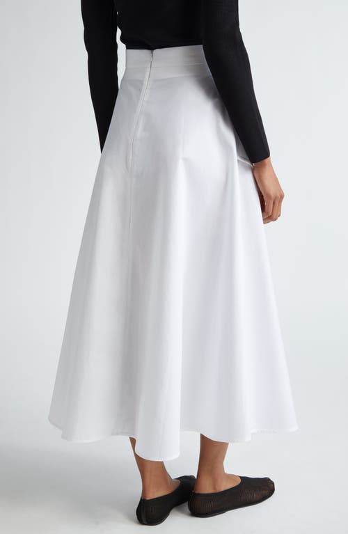 Rohe Róhe External Pocket High Waist A-line Maxi Skirt In Optic White