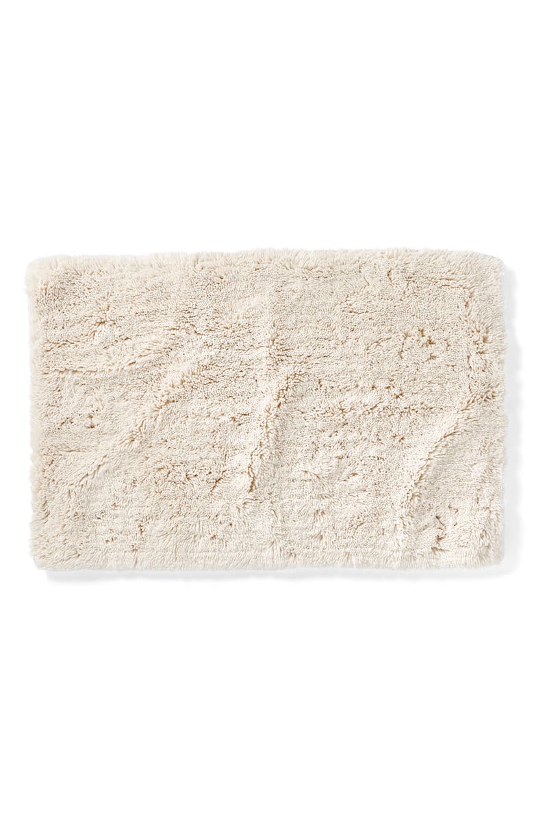 Coyuchi Shag Organic Cotton Bath Rug, Main, color, Undyed