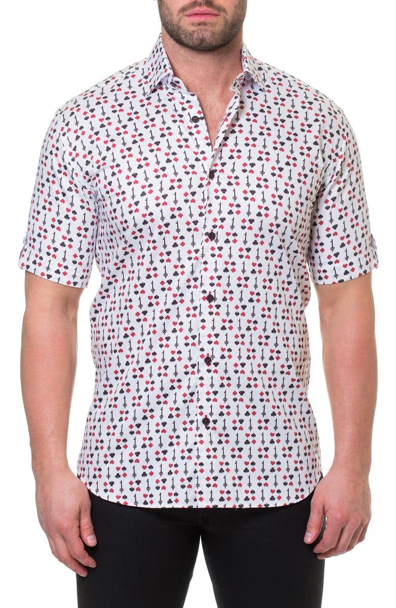 Maceoo Fresh BlackJack Slim Fit Sport Shirt, Main, color,