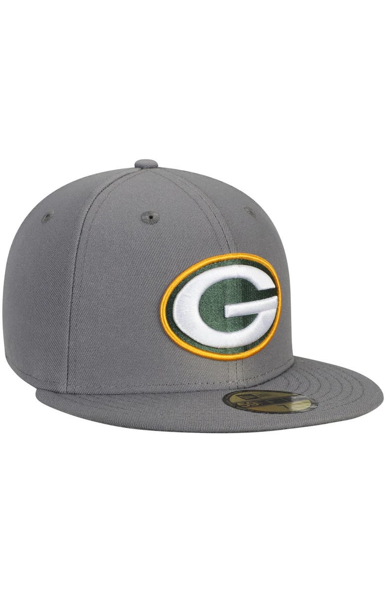 New Era Men's New Era Graphite Green Bay Packers Storm 59FIFTY Fitted Hat, Alternate, color, 