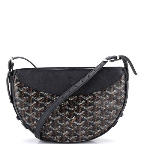 Hirondelle Shoulder Bag Coated Canvas and Leather