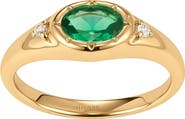 MADE BY MARY Oval Birthstone Signet Ring