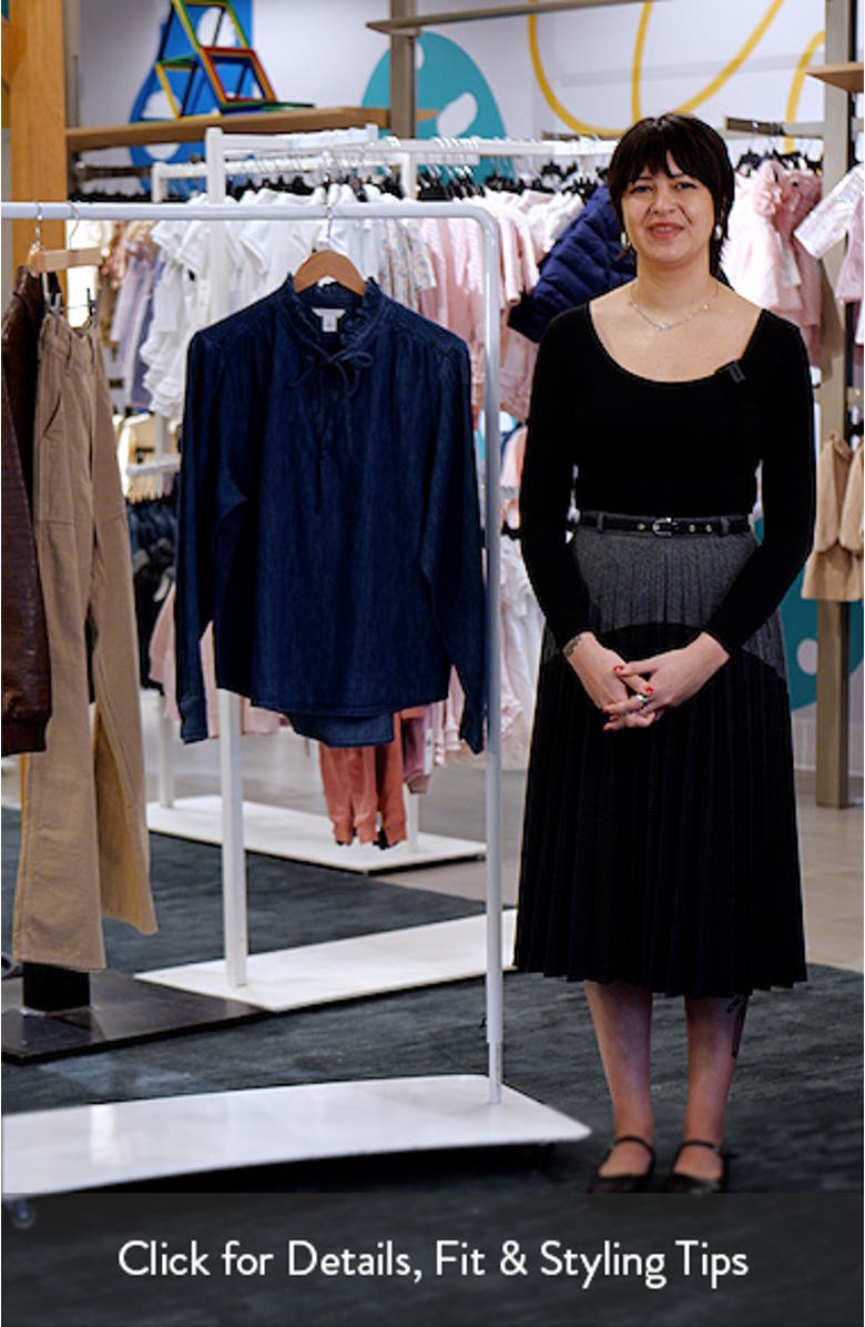 Ruffle Chambray Top, sales video thumbnail