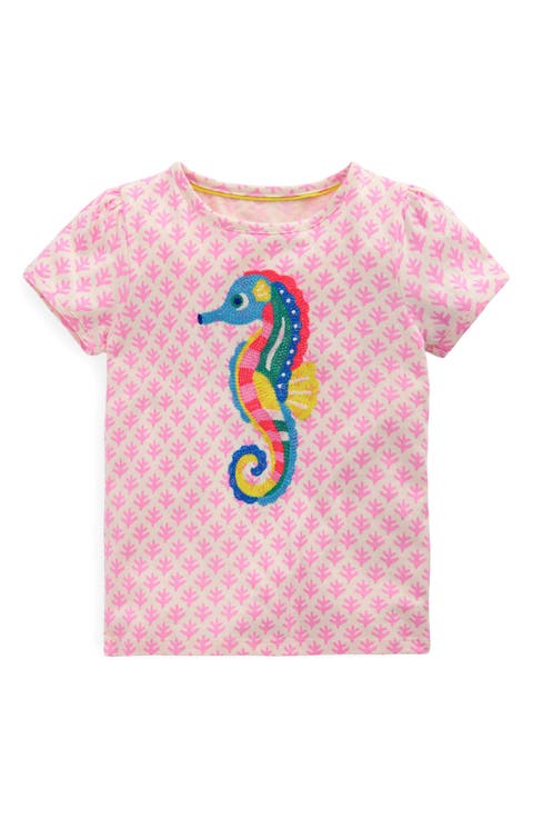 Kids' Superstitch Seahorse Embroidered Cotton Graphic T-Shirt (Toddler, Little Kid & Big Kid)