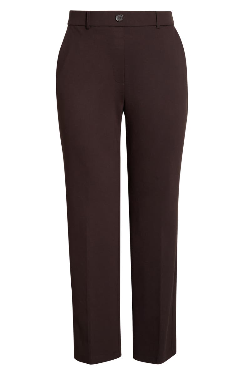 KASPER Pull-On Trouser Pants, Alternate, color, Rich Chocolate