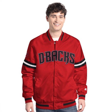 Men's Starter  Red Arizona Diamondbacks Scout Full-Snap Varsity Jacket