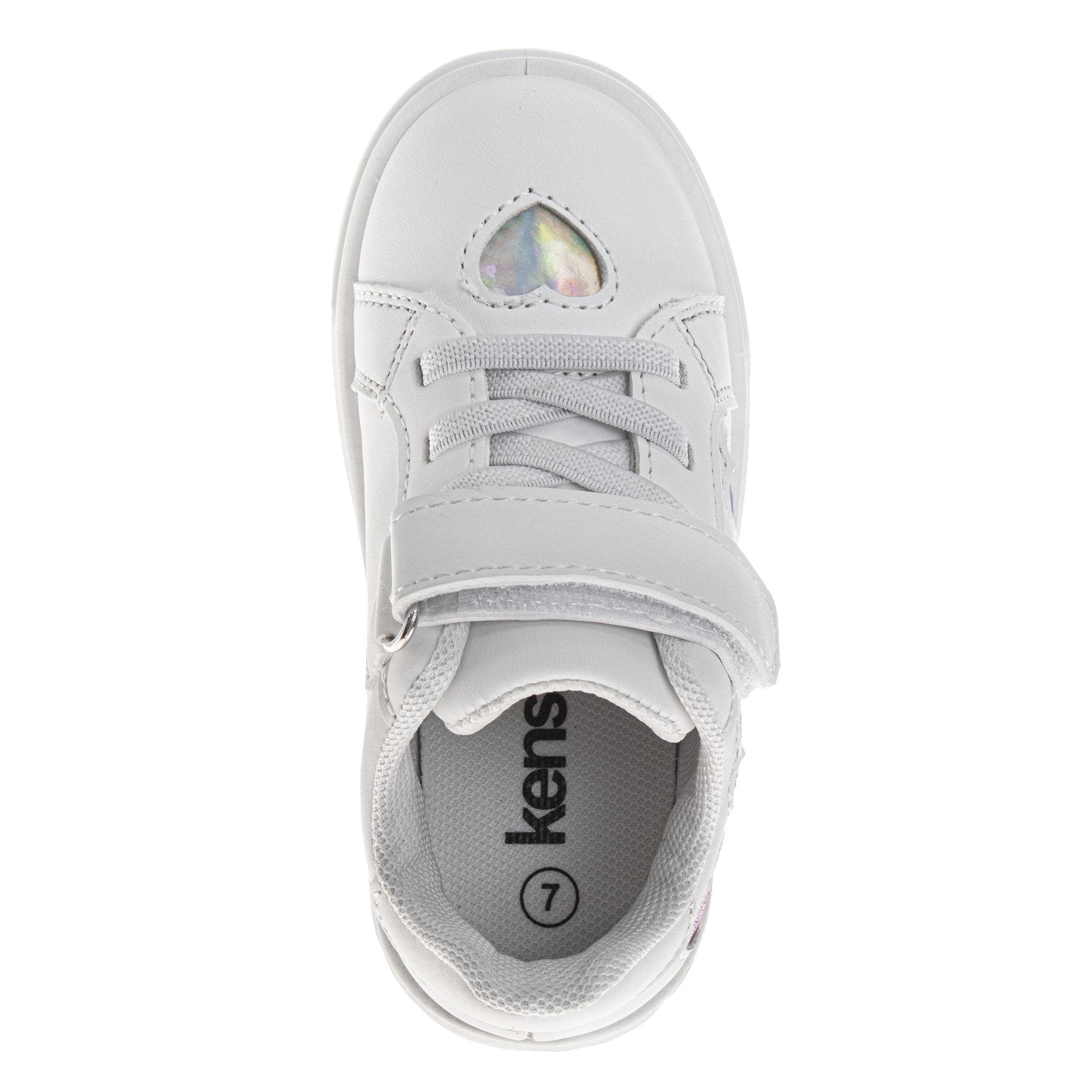 Kensie Girl Sneaker Girls, Alternate, color, White/Silver